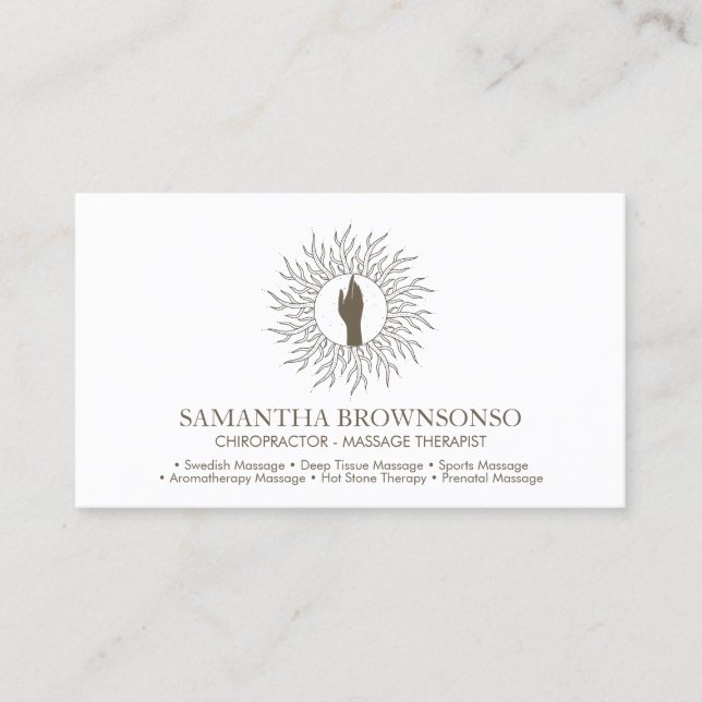 Massageterapeut Energi Healing Visitkort (Framsida)