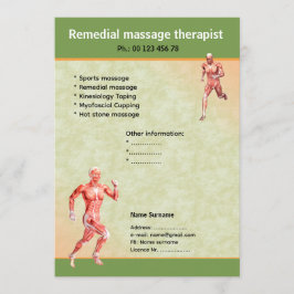massageterapeut flygbladsmall inbjudningar