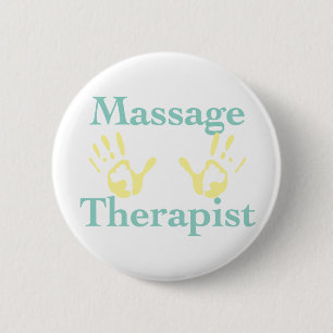 Massageterapeut: Gula Handavtryck Knapp