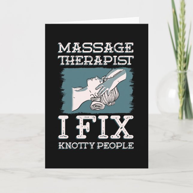 Massageterapeut I Fixar Knutiga Människor Kort (Framsida)