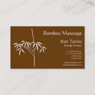 Massageterapeut Japansk Bambu Visitkort