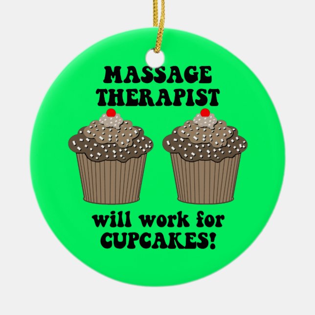 massageterapeut julgransprydnad keramik (Framsidan)