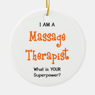 massageterapeut julgransprydnad keramik
