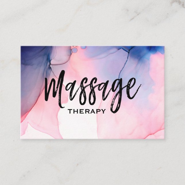 **Massageterapeut * Massageterapi Akvarell** Visitkort (Framsida)
