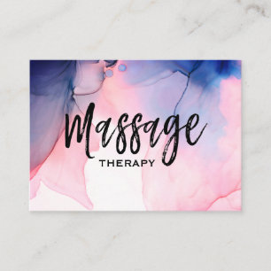 *~*massageterapeut * massageterapivattenfärg visitkort