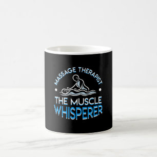 Massageterapeut muskelwhispereren kaffemugg