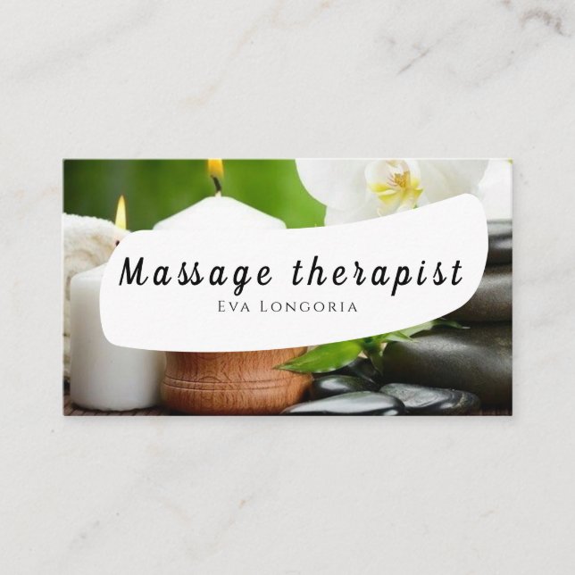Massageterapeut Namnkort (Framsida)