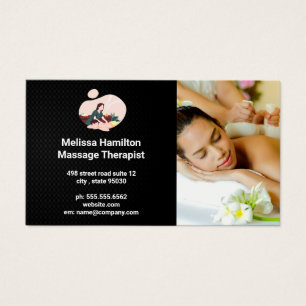 Massageterapeut Spa-logotyp Visitkort