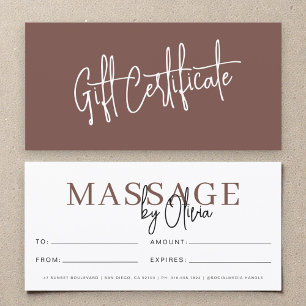 Massageterapeut Terracotta presentkort