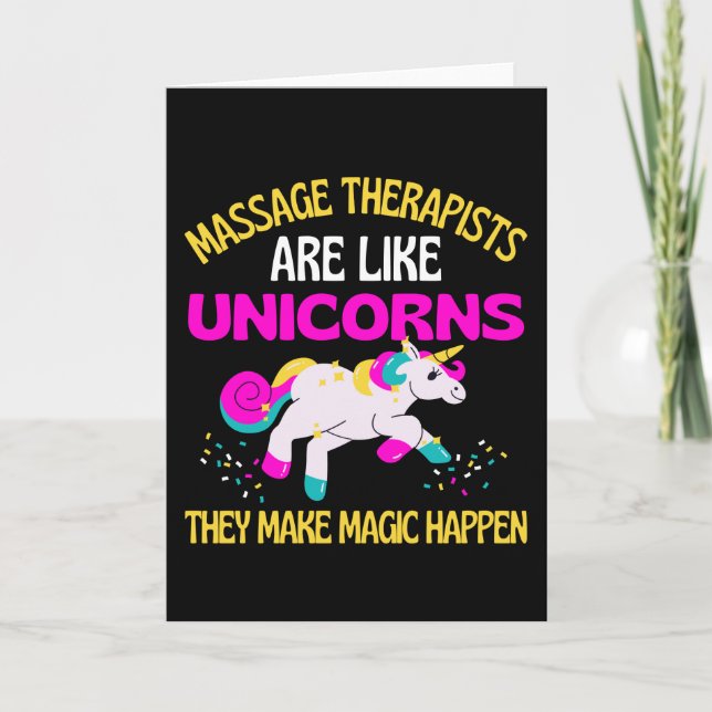 Massageterapeut Unicorn, Magic Unicorn Physio Kort (Framsida)
