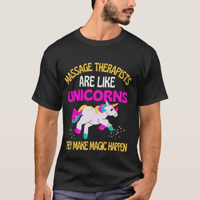 Massageterapeut Unicorn, Magic Unicorn Physio T Shirt (Framsida)