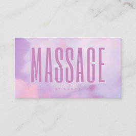 Massageterapeut Vattenfärg i Lila Rosa Visitkort