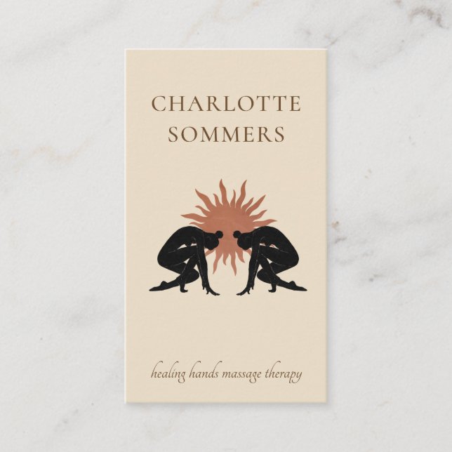 Massageterapeut  visitkort (Framsida)