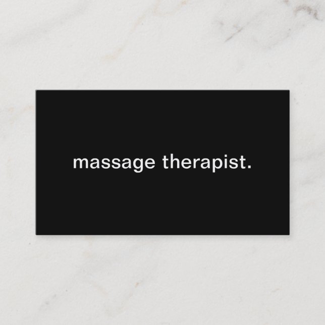 Massageterapeut Visitkort (Framsida)