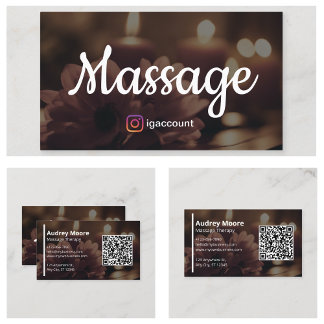 Massageterapeuter Massage terapi Reiki Visitkort