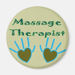 Massageterapeuthjärta räcker gåvor magnet