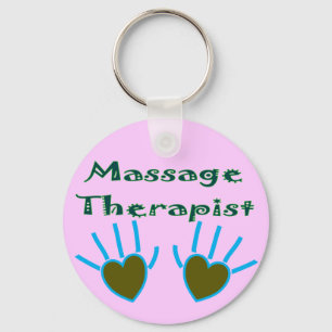 Massageterapeuthjärta räcker gåvor nyckelring