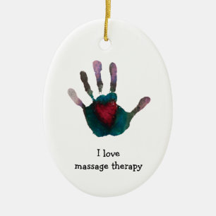 Massageterapeutprydnad Julgransprydnad Keramik