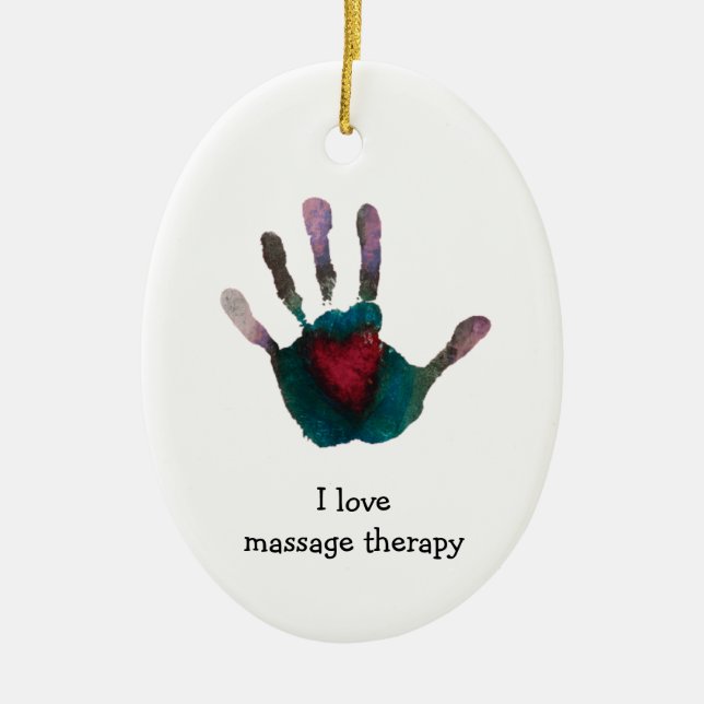 Massageterapeutprydnad Julgransprydnad Keramik (Framsidan)