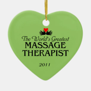 Massageterapeutprydnad Julgransprydnad Keramik