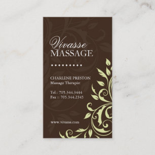Massageterapeutvisitkort Visitkort