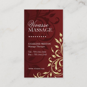 Massageterapeutvisitkort Visitkort