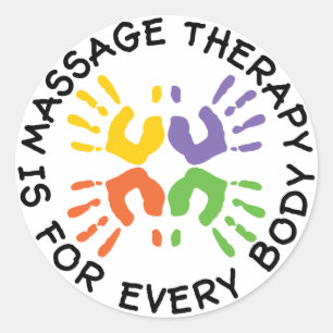 Massageterapi är för varje förkroppsligar runt klistermärke