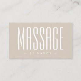 Massageterapi Beige Visitkort