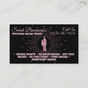 Massageterapi Glittermanus Healing Hands  Visitkort