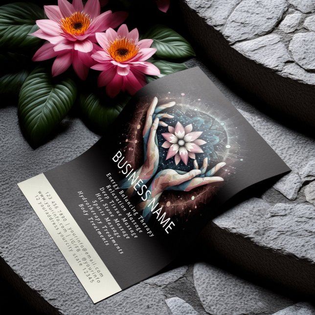 Massageterapi Helande händer Energi Spa Wellness Flygblad (Skapare uppladdad)