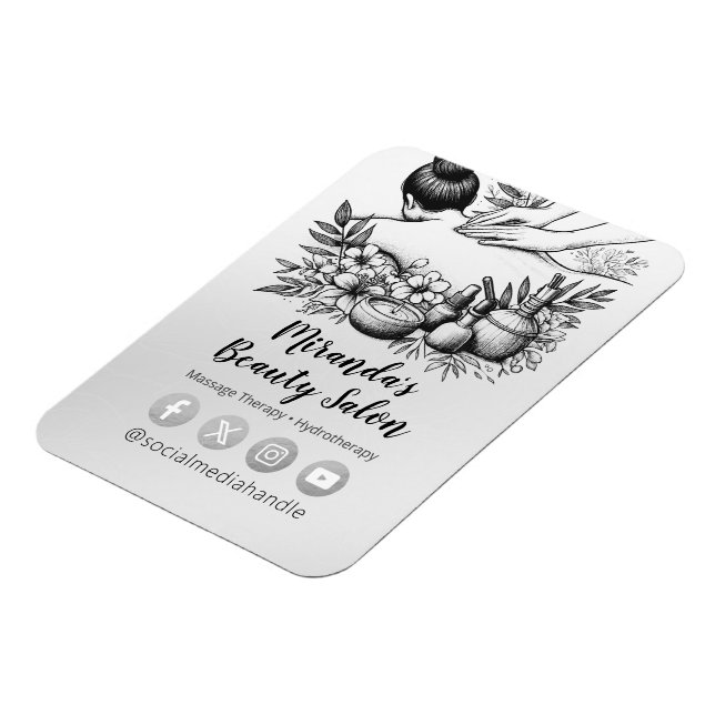 Massageterapi Helande händer Energi Spa Wellness Magnet (Vänstra Sidan)