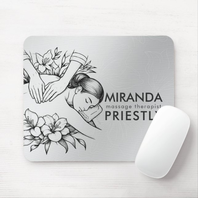 Massageterapi Helande händer Energi Spa Wellness Musmatta (Med mus)