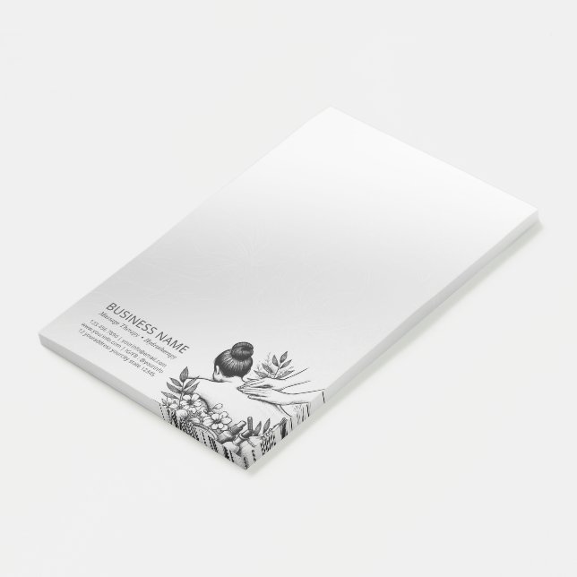 Massageterapi Helande händer Energi Spa Wellness Post-it Block (Vinklad)