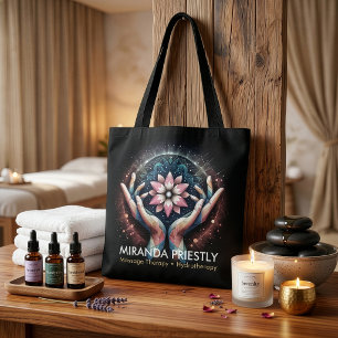 Massageterapi Helande händer Energi Spa Wellness Tygkasse