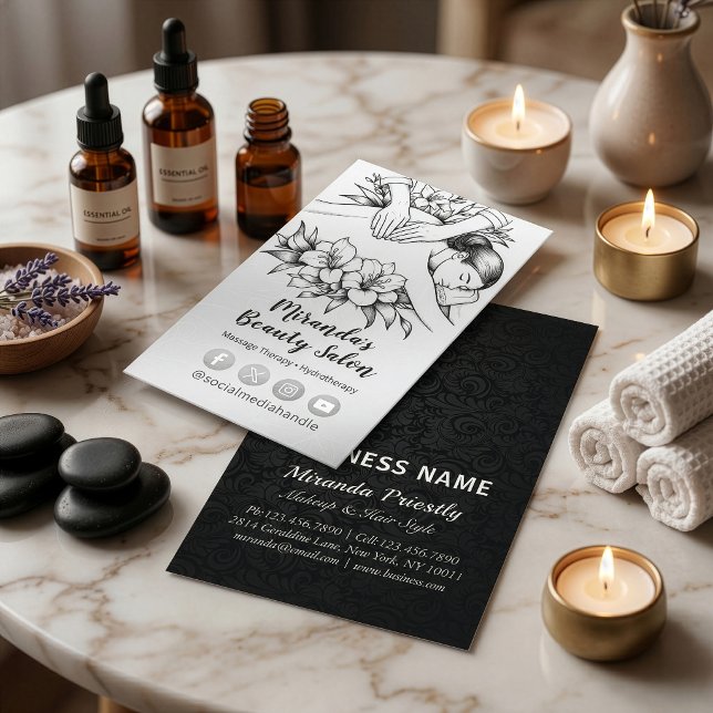 Massageterapi Helande händer Energi Spa Wellness Visitkort (Skapare uppladdad)