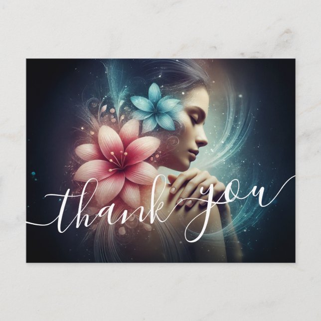 Massageterapi Helande händer Energi Spa Wellness Vykort (Framsida)