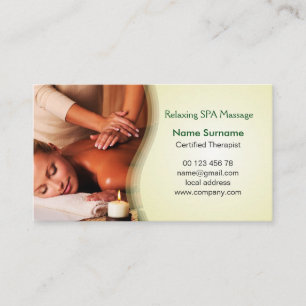 Massageterapi, läka massage visitkort