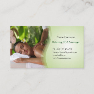 Massageterapi, läka massage visitkort