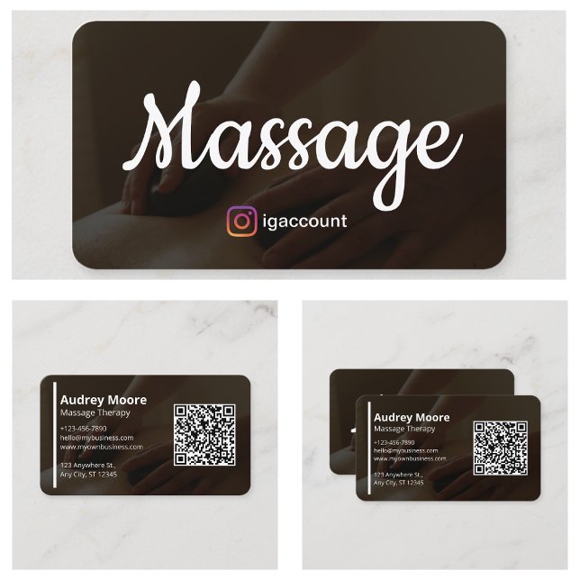 Massageterapi Mallar Design Holistisk Massage Visitkort (Massage Therapy Templates Design Holistic Massage Business Card
)
