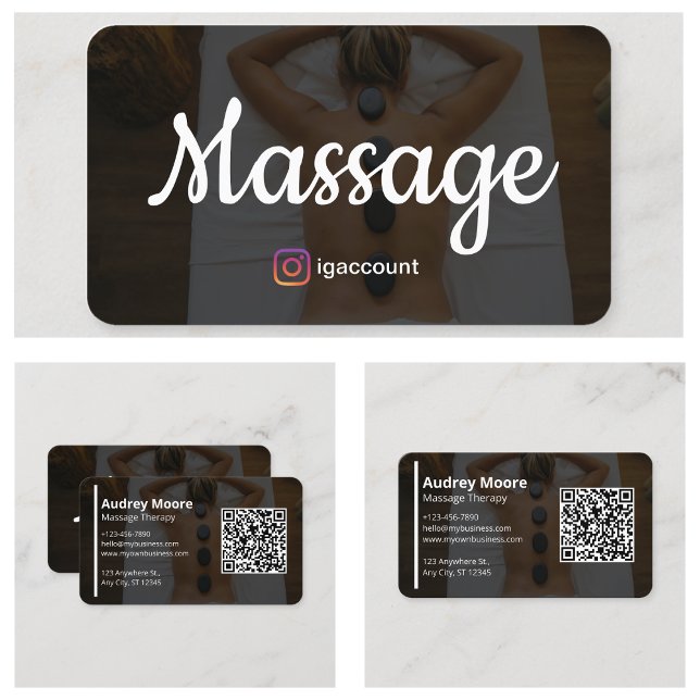 Massageterapi Mallar Visitkort (Massage Therapy Templates Business Card
)