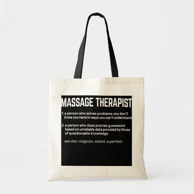 massageterapi: massagebehandling tygkasse (Framsidan)
