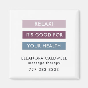 Massageterapi Moderna Ränder Rubrikrad Magnet