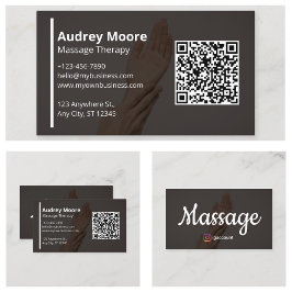 Massageterapi Reiki utövare Kiropraktor Visitkort