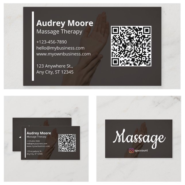 Massageterapi Reiki utövare Kiropraktor Visitkort (Massage Therapy Reiki Practitioners Chiropractor Business Card
)