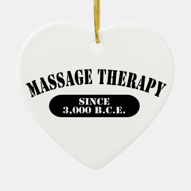 Massageterapi sedan 3 000 f.Kr. Julgransprydnad Keramik (Framsidan)