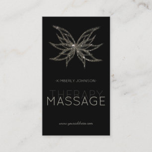 Massageterapi Skimning av blomsterkort Blommar Visitkort