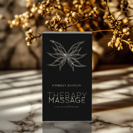 Massageterapi Skimning av blomsterkort Blommar Visitkort