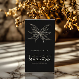 Massageterapi Skimning av blomsterkort Blommar Visitkort