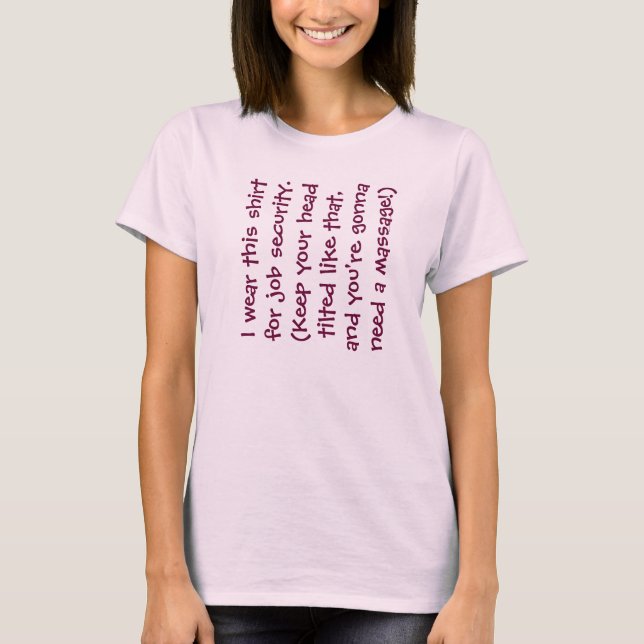 Massageterapiers arbetarskydd t-shirt (Framsida)