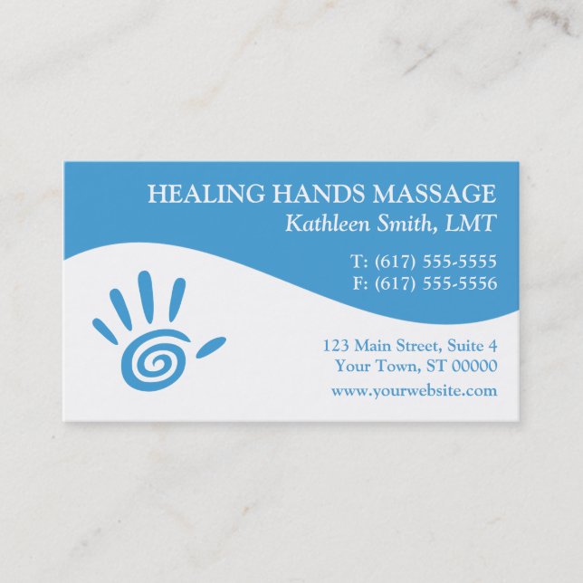 Massageterapivisitkortar Visitkort (Framsida)